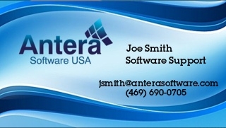 Blue Wavy Business Card